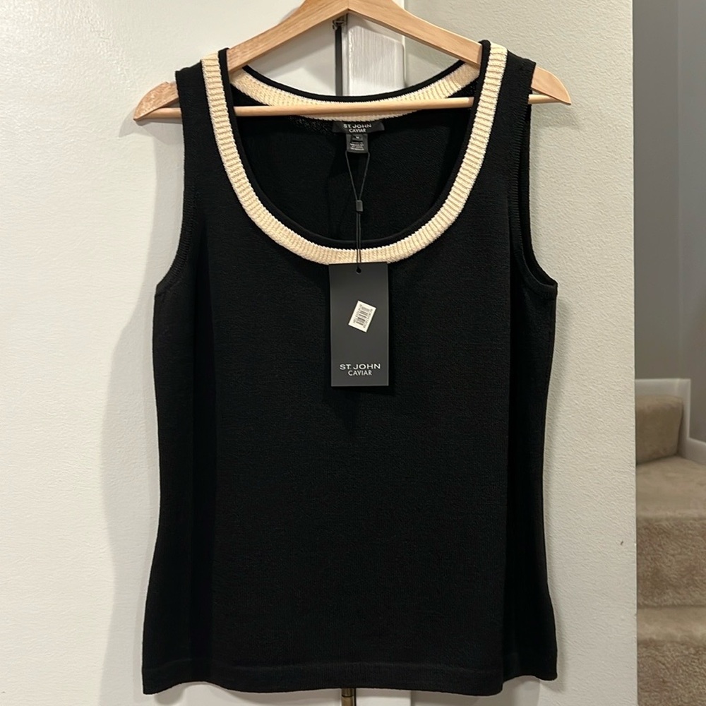 NWT St John Caviar Knit Shell - Medium